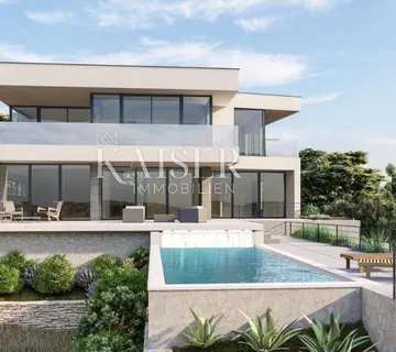 Otok Krk, okolica Krka - luksuzna kuća u izgradnji s predivnim pogledom na more - cover