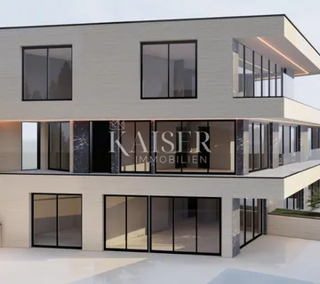 Otok Krk, Vrbnik- Građevinsko zemljište s idejnim projektom zgrade sa 4 stana s bazenima - cover