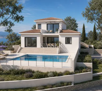 Opatija, Dobreć – Rijetka građevinska parcela od 2.288 m² s panoramom Kvarnera i pravomoćnom građevinskom dozvolom - Dobreć, Opatija