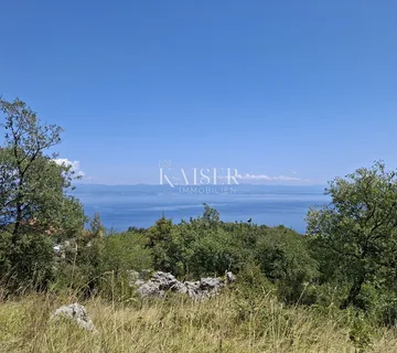 Mošćenička Draga, Sveta Jelena- Građevinsko zemljište sa pogledom na more - Sveta Jelena, Mošćenička Draga