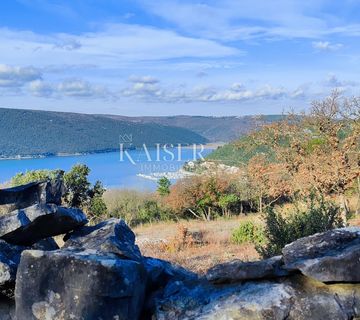 Istra, Labin - građevinsko zemljište s pogledom na more, 1200 m2 - cover