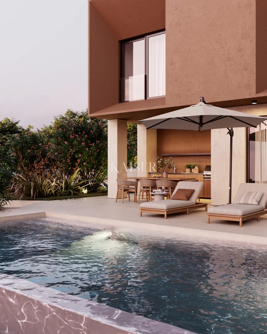 Istra, Labin - Trget - novogradnja s bazenom, 181 m2 - cover