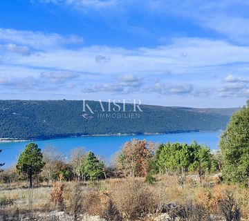 Istra, Labin - građevinsko zemljište s pogledom na more, 900 m2 - cover