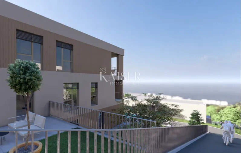  Kostrena, Glavani - četverosobni stan s bazenom i okućnicom u novogradnji - cover