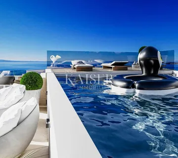 Zadar, Petrčane. Stan na 2.katu sa krovnom terasom s bazenom - cover