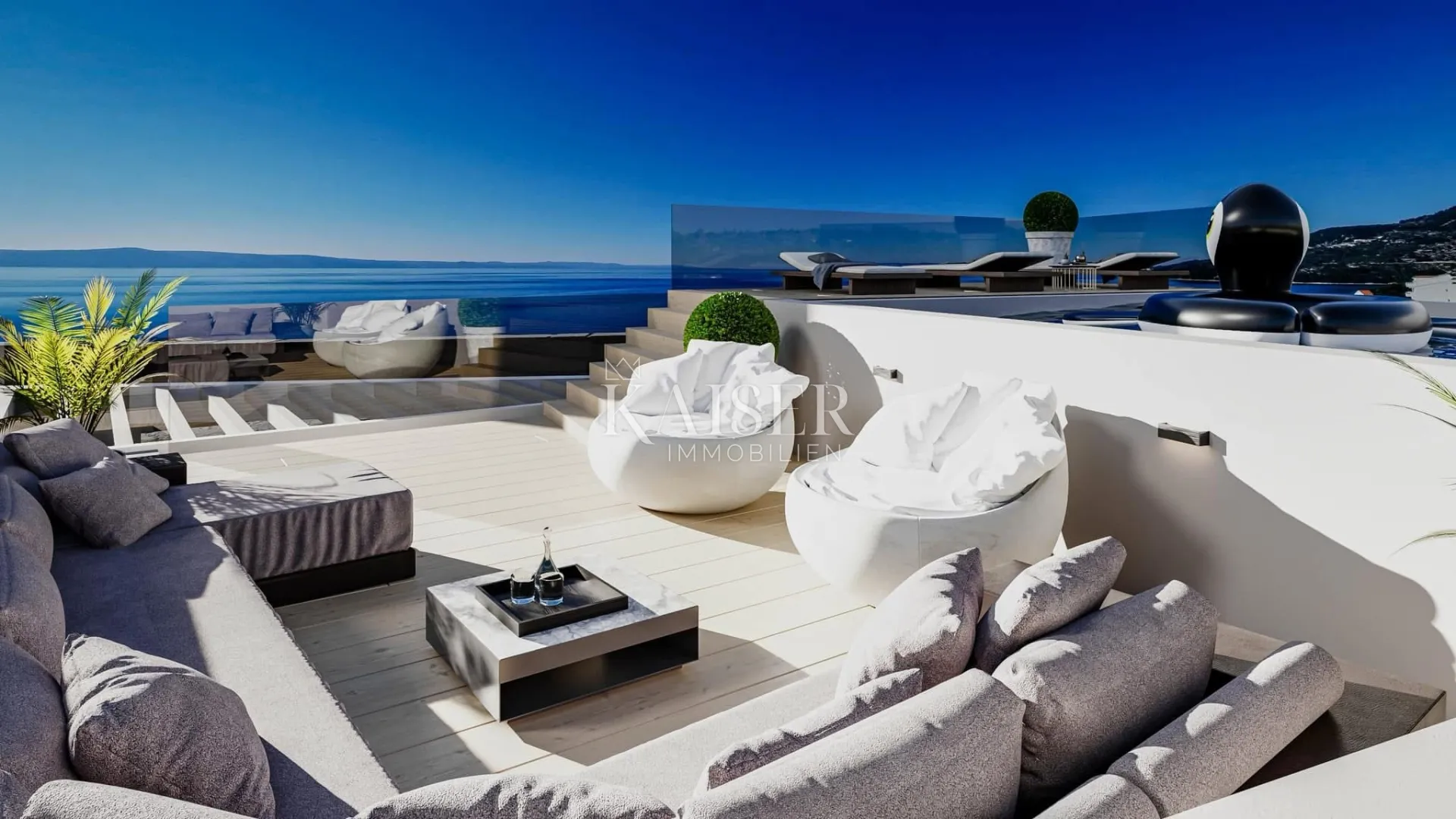 Zadar, Petrčane. Stan na 2.katu sa krovnom terasom s bazenom - cover