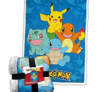 Pokemon Starters sherpa deka 100x150cm - cover