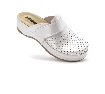 KOŽNE ANATOMSKE KLOMPE, Srebrna, BBIEC - cover