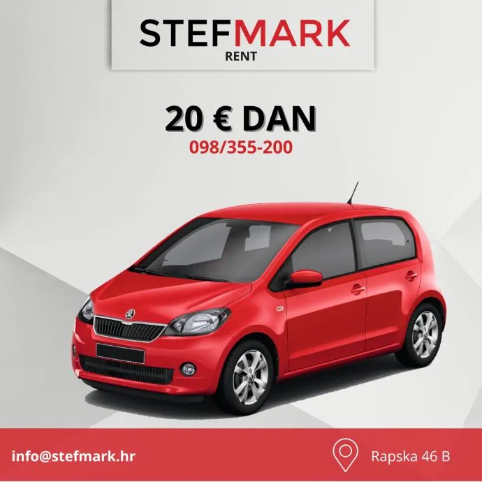 RENT A CAR / 20 € / ZAGREB / BEZ KREDITNIH KARTICA / NAJAM AUTA - cover
