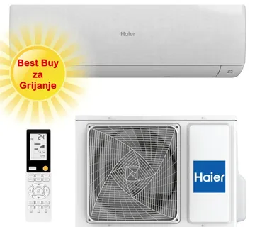 HAIER KLIMA UREĐAJ 3,5kW AS35SBBHRA-S/1U35DEBFRA-SH - Serene, za prostor do 30m2, A+++ energetska klasa - Zagreb