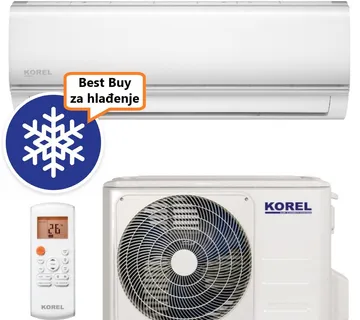 KOREL KLIMA UREĐAJ 2,6kW KOR32-09HFN8-IX/KOR32-09HFN8-OX - NEXO, za prostor do 25m2, A++ energetska klasa, Wi-Fi, R32 - Zagreb