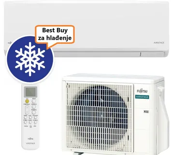 FUJITSU KLIMA UREĐAJ 2,5kW ASEH09KLTA/AOEH09KLTA - Airstage eco pro inverter, za 25m2, A++ energetska klasa - Zagreb