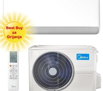 MIDEA KLIMA UREĐAJ 3,5kW CB1-12HRFN8-I/CB1-12HFNX-O Breezeless E, za prostor do 35m2, A++ energetska klasa - Zagreb