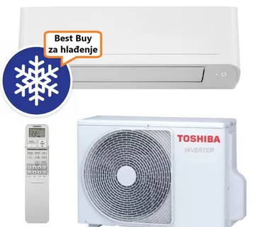 TOSHIBA KLIMA UREĐAJ 6,5kW RAS-B24B2KVG-E2/RAS-24B2AVG-E2- Seiya Classic 6,5kw do 70m2, A++, R32 - Zagreb