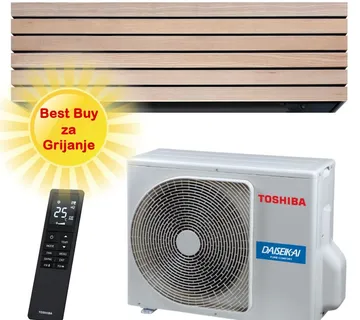 TOSHIBA KLIMA UREĐAJ 3,5kW RAS-B13S4KVDG-E/RAS-13S4AVPG-E - Super Daiseikai 10, za 35m2, A+++, R32 - Zagreb