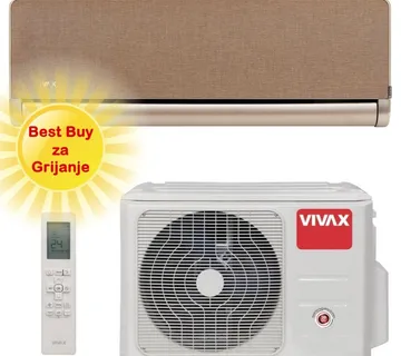 Vivax klima uređaj 3,52kW ACP-12CH35AEHI - H+ design, zlatna, za prostor do 35m2, A+++ energetska klasa - Zagreb