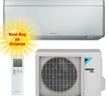 DAIKIN KLIMA UREĐAJ 3,4kW FTXA35CS/RXA35A - Stylish, za prostor do 35m2, A+++, R-32 - Zagreb