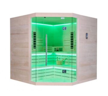 Kombinirana SAUNA kutna – 214 x 214 x 210 – ELITE – Aspen - cover