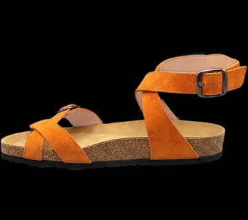 Kožne anatomske sandale za žene narančaste boje - Trnovec, Trnovec Bartolovečki