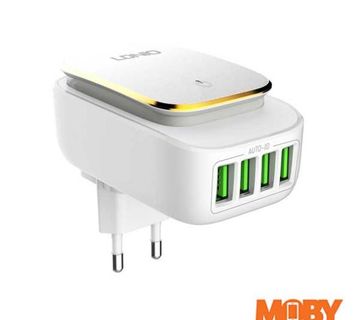 Kučni punjač sa svjetiljkom Ldnio A2208 4USB 2.4A - cover