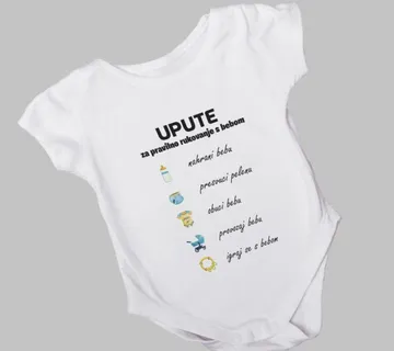 Zabavni bodiji za bebe – upute za pravilno rukovanje - cover