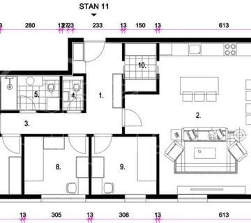 NOVOGRADNJA! Dugo selo, Centar, 4S+DB, 116.70 m2 - cover