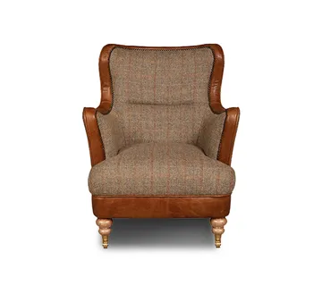 Chesterfield Harris Tweed Erica fotelja - cover