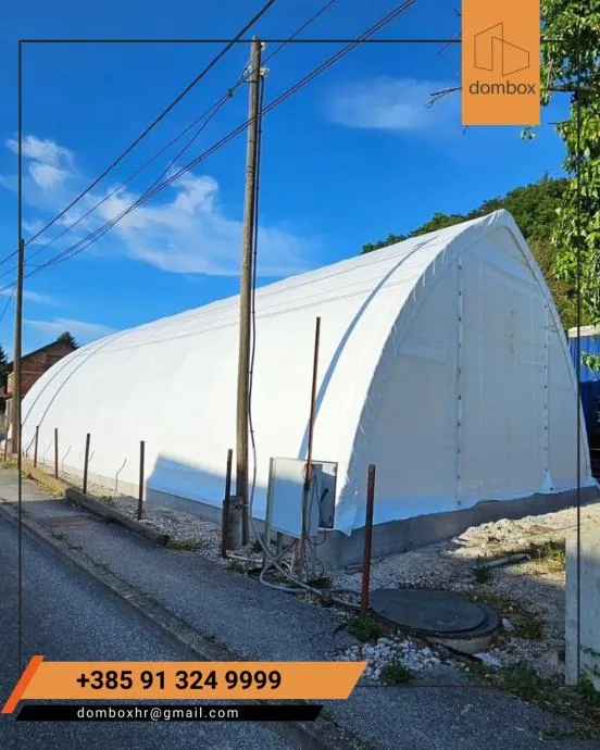 Montažna hala / montažni šator PEACH / 9.15x20m 5,5m(V) *091 294 9999* - cover