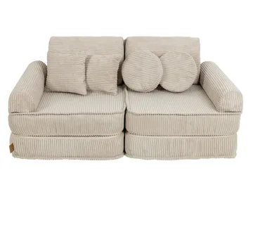Srednja modularna sofa za djecu - estetska ekru boja - cover