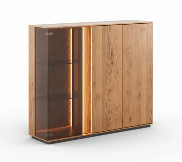 Vitrina Collodi 135x115cm, Materijal: Masivno Drvo Hrast - cover