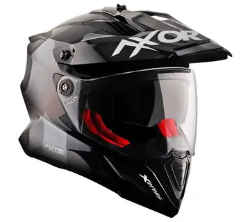 Kaciga za motor quad AXOR X-CROSS DV sjaj crno/crvena (S-XL) - cover