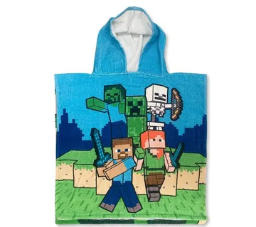 Minecraft dječji poncho za plažu, 55×110 cm - cover
