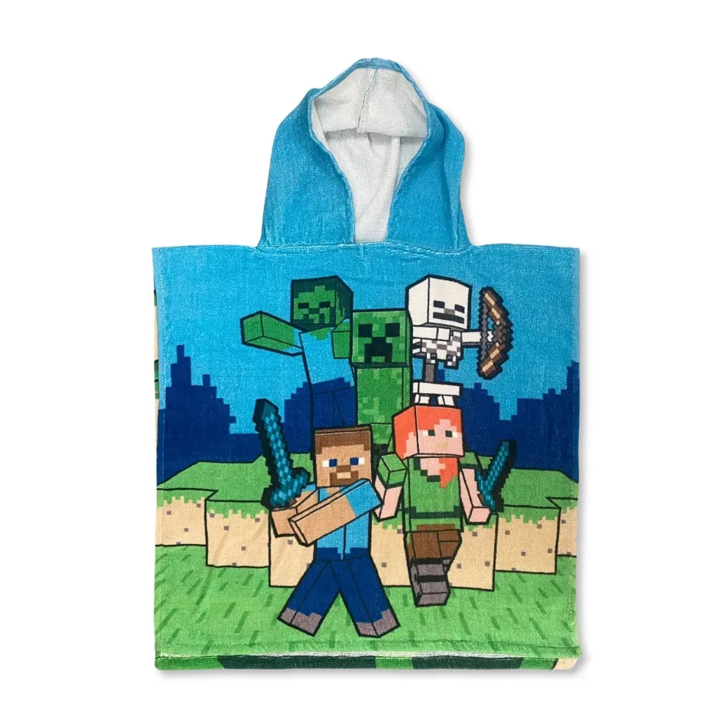 Minecraft dječji poncho za plažu, 55×110 cm - cover