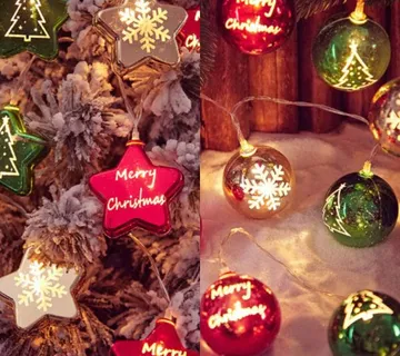 LED Božićni ukrasi - kuglice i zvijezdice - cover