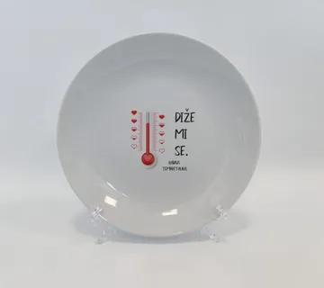 Šaljivi tanjur – Diže mi se radna temperatura - cover