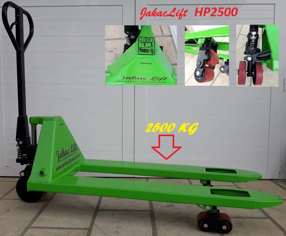 Ručni paletni viličar 2500 KG – 540×1150 Greenline - cover