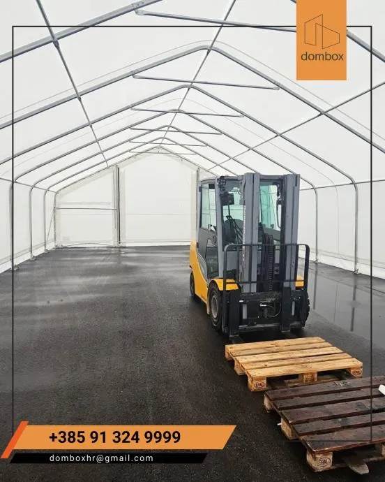 Montažna hala / montažni šator 9.15x12m 4,5m (V) 110m2 091 324 9999 - cover
