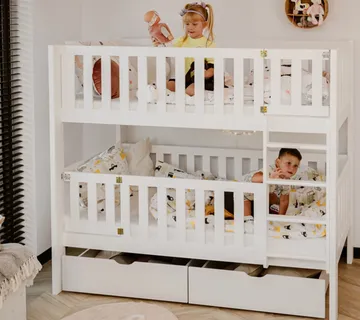 Drveni dječji krevet na kat Ksawery 180×80 – puno drvo - cover