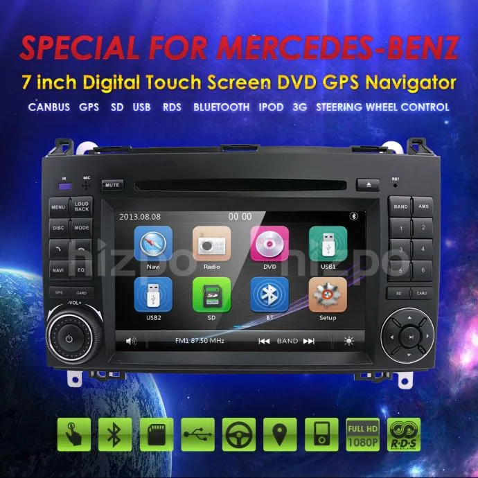 Mercedes B 2din radio GPS Navigacija - cover