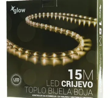 LED Crijevo 15m – Toplo bijela boja - cover