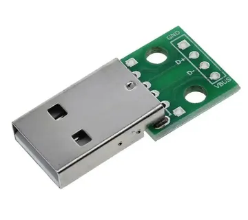 USB A 2.0 muški konektor na 2.54 pin header razvodna pločica - Zagreb