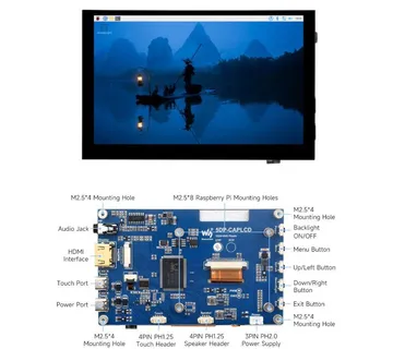 5" HDMI IPS touch ekran - 1024x600 px - Zagreb