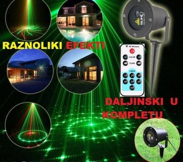 LASER PROJEKTOR SA DALJINSKIM ,LAMPICE IP67 AKCIJA! NOVO!! ZAGREB - cover