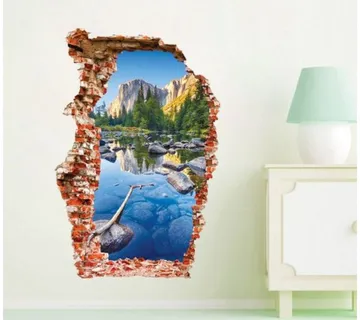 3D Velika zidna naljepnica Jezera 90x60cm - cover