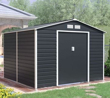Vrtna metalna kućica 6,54 m² - 2,7 m x 2,5 m - ANTRAZITE - cover