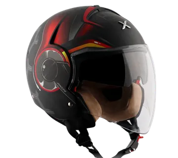 Kaciga AXOR STRIKER HITMAN mat crno/crvena - cover