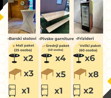 Najam catering opreme - stolovi,klupe,frizideri - cover