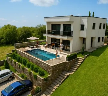 CRIKVENICA Novi apartman, 105m2, bazen, pogled na more - cover