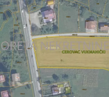 Građevinsko zemljište, Cerovac Vukmanićki, 6297 m2 - Cerovac Vukmanićki, Karlovac