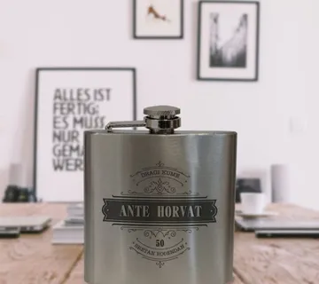 Personalizirana pljoska povodom rođendana – inox - cover